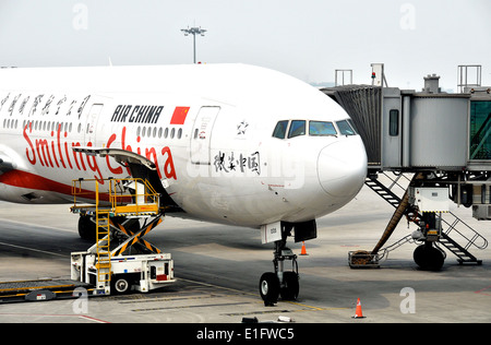 Boeing 777 von Air China Beijing international airport Stockfoto