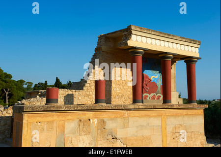 Griechenland, Crete Island, Iraklion, Ausgrabungsstätten von Knossos, Palast von König Minos Stockfoto