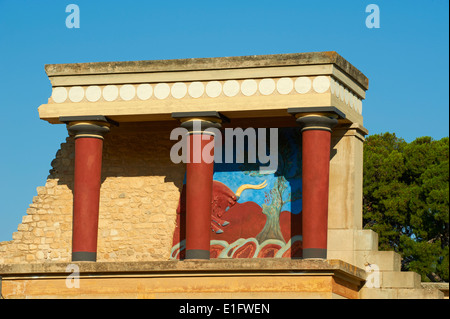 Griechenland, Crete Island, Iraklion, archäologische Stätte von Knossos, Palast von König Minos Stockfoto