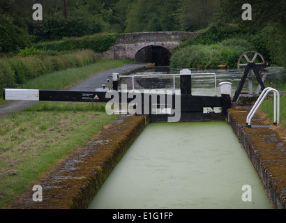 Eine Sperre am Montgomery Kanal in Powys, Wales Ost Stockfoto