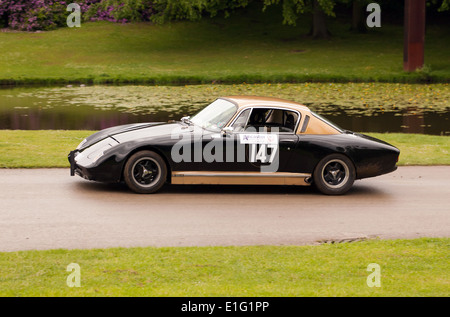 Eine 1969 Lotus Elan + 2 Teilnahme im Sprintrennen, bei Motorsport in der Park-2014. Crystal Palace, London Stockfoto