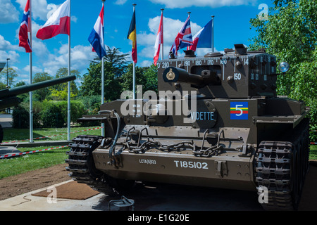 Normandie, Frankreich. Ein britisches WWII-Ära "Centaur" bunkerbrechende Panzer in die Pegasus-Brücke-museum Stockfoto