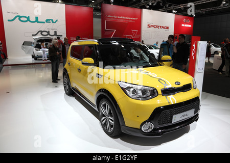 Neuen KIA Soul auf der AMI - Auto Mobil International Fachmesse am 1. Juni 2014 in Leipzig, Sachsen, Deutschland Stockfoto