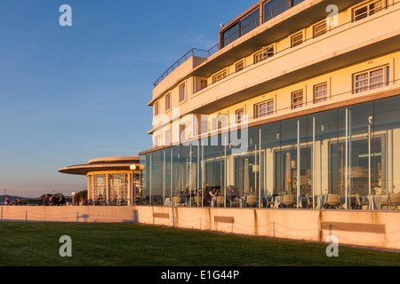 Sunset Hotel-Ikone Midland, Morecambe, Lancashire, England. Art Deco / Streamline-Moderne-Hotel eröffnet im Jahr 1933. Stockfoto