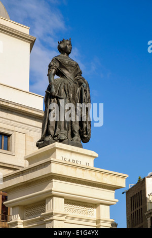 Statue von Königin Isabel II Madrid Spanien Stockfoto