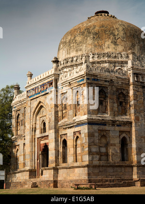 Indien, Neu-Delhi, Lodhi Gärten, Bara Gumbad Grab und Moschee, Shish (Sheesh) Gumbad Stockfoto