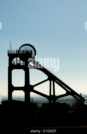 Landschaftsbild der Mine Funktionsweise der Pleasley Grube - Nottinghamshire Stockfoto