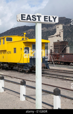 Die alten Zugdepot an Ely, Nevada ist heute ein Museum und Attraktion. Stockfoto