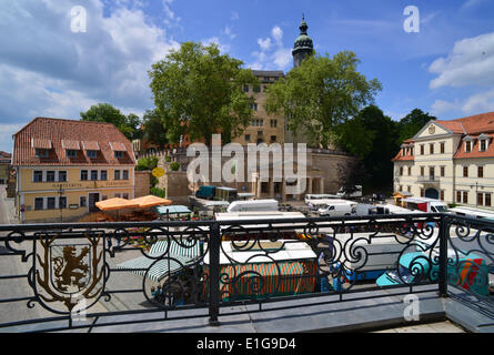 Sonderhausen, Deutschland. 3. Juni 2014. Sondershausen Palace (C) in Sonderhausen, Deutschland, 3. Juni 2014. Die Thüringer Burg Tage Festival statt findet zum ersten Mal mit zwölf Schlösser und Burgen am Pfingstwochenende. Foto: MARTIN SCHUTT/Dpa/Alamy Live News Stockfoto