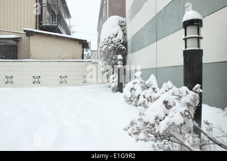 Japan - Feb08: Die schwersten Schnee in Jahrzehnten in Tokio und anderen Bereichen von Japan, am 8. Februar 2014 in Japan Stockfoto