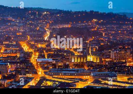 Mit Blick auf die georgische Stadt Bath von Alexandra Park auf Beechen Cliff, Somerset England Uk Europe Stockfoto