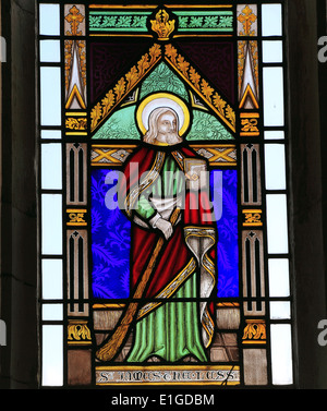 St. James die weniger, Glasfenster von Joseph Grant von Costessey c. 1857, Wighton, Norfolk England UK, englischen viktorianischen Stockfoto