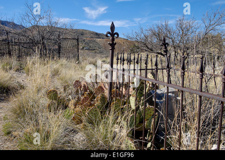 Der Friedhof in der Altstadt der Kupferbergbau Jerome, Arizona, USA. Stockfoto