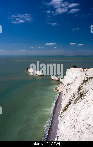 Die Nadeln Felsformation und Kreidefelsen auf der Isle Of Wight England UK Europe Stockfoto