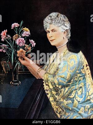 Gemälde von Maria von Teck (1867 - 1953). Maria von Teck war Königin des Vereinigten Königreichs und Frau von King-Emperor George V. Datiert 1923 Stockfoto