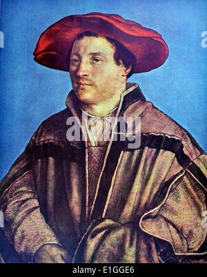 Hans Holbein der jüngere, selbst Porträt, deutscher Künstler Stockfoto