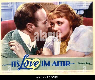 Es ist Liebe Ich bin nach einer amerikanischen Comedy Film 1937 in den Hauptrollen Leslie Howard, Bette Davis und Olivia de Havilland. Stockfoto