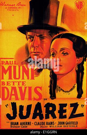 Juarez mit Paul Muni und Bette Davis eine 1939 American Historical drama Film. Stockfoto
