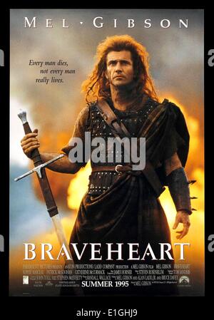 Braveheart Mel Gibson in der Hauptrolle eine 1995 Epic historisches Drama Krieg Film. Stockfoto