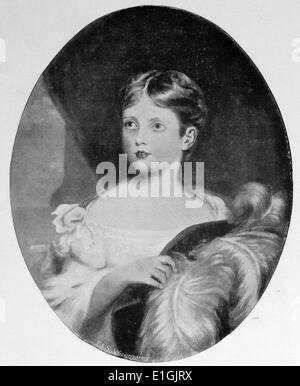 Königin Victoria (1819 – 1901) Portrait von Königin Victoria als Kind im Alter von etwa 8 Stockfoto
