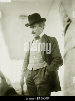 Italienischen Dirigenten Arturo Toscanini (1867-1957), Dirigent der Metropolitan Opera wurde von 1908 bis 1915, aus New York im April 1915. Stockfoto