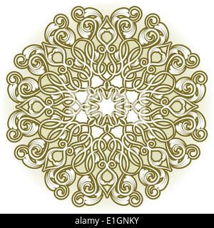 Damast-Muster mit gold Elemente Stockfoto