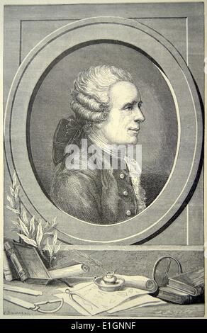 Jean Le Rond d'Alembert (1717-1783), französischer Wissenschaftler und Philosoph: Co-Editor mit Diderot der ''encyclopedie''. Gravur, Paris, 1874. Stockfoto