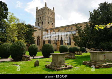 Abtei von Tewkesbury, Gloucestershire, England Stockfoto
