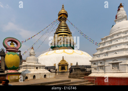 Kathmandu, Nepal, Asien-Swayambhunath Tempel, Weltkulturerbe Stockfoto