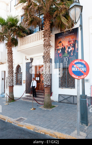 Ansicht von Rick's Cafe in Casablanca, Marokko. Stockfoto