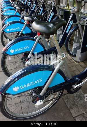 Barclays-Sponsoring von London Leihräder endet im Sommer 2015 Stockfoto