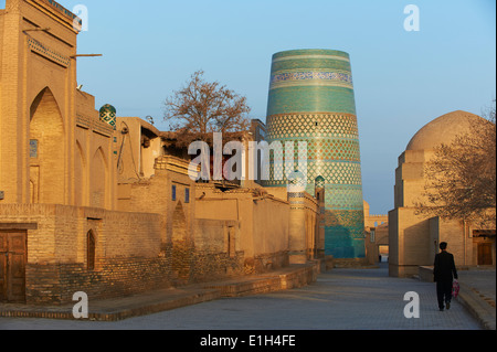 Usbekistan, Chiwa, UNESCO-Welterbe, Lieblingswaffe Minar Stockfoto