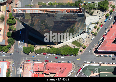 Luftaufnahme von 11 Diagonal Street, eine berühmte Hochhaus, zentraler Geschäftsbezirk, Johannesburg, Südafrika Stockfoto