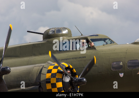 Eine Boeing B17 schwere amerikanische Bomber in DuxFord Airshow Stockfoto