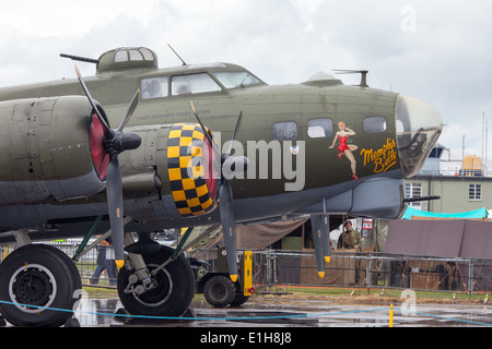 Eine Boeing B17 schwere amerikanische Bomber in DuxFord Airshow Stockfoto