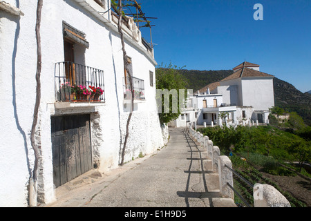Häuser im Dorf Bubion, hohe Alpujarras, Sierra Nevada, Provinz Granada, Spanien Stockfoto