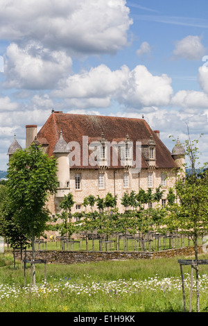 Château De La Borie, Limousin. Ein Treffpunkt für die Arbeit in den Bereichen Musik und Sound. Stockfoto