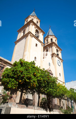 Barocke Kirche von Nuestra Senora De La Erwartung, Orgiva, Las Alpujarras, Provinz Granada, Spanien Stockfoto