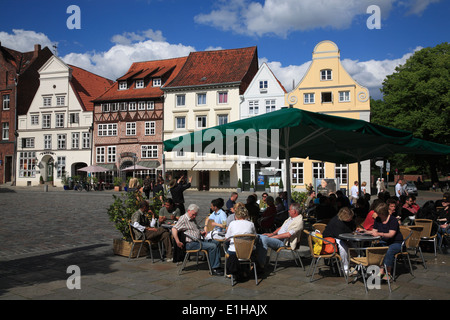 Cafe Am Sande, Lüneburg, Lüneburg, Niedersachsen, Deutschland, Europa Stockfoto