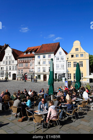 Cafe Am Sande, Lüneburg, Lüneburg, Niedersachsen, Deutschland, Europa Stockfoto