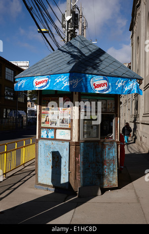 Straße Kiosk in Punta Arenas, Chile Stockfoto