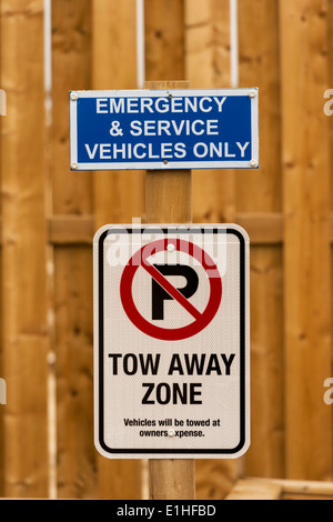 Tow away zone Stockfoto