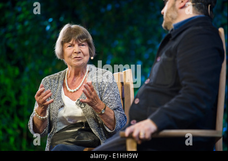 Margaret Drabble diskutieren ihren ersten Roman seit sieben Jahren bei Hay Festival 2014. © Jeff Morgan Stockfoto