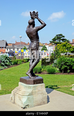 Statue von Prinz Hal an das Shakespeare-Denkmal, Stratford-Upon-Avon, Warwickshire, England, Vereinigtes Königreich, West-Europa. Stockfoto