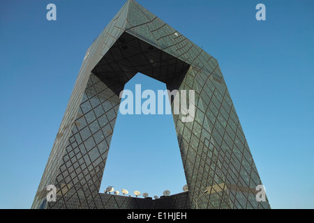 CCTV-Neubau gegen den blauen Himmel, Beijing Stockfoto