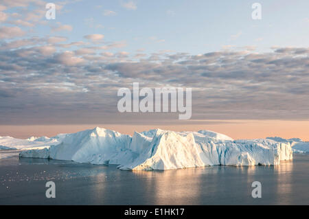 Eisberge, UNESCO-Weltkulturerbe, Diskobucht, Westgrönland, Ilulissat Eisfjord, Grönland Stockfoto