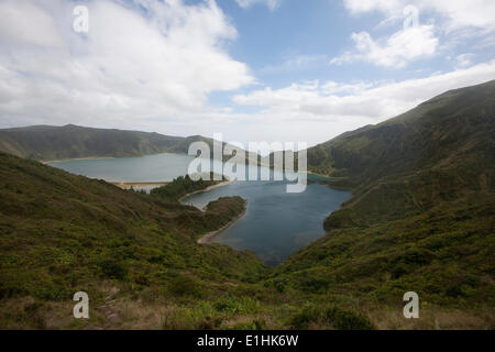 Lagoa Fogo Kratersee, São Miguel, Azoren, Portugal Stockfoto