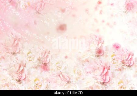 Rosa Rosen Floral Seamless Pattern. Dekorative Kunst Hintergrund. Blumen Stockfoto