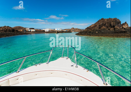 El Puertito, La Isla de Lobos, Fuerteventura, Kanarische Inseln, Spanien. Stockfoto