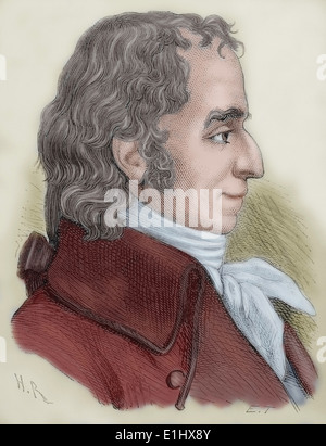 Laurent Lecointre (1742-1805). Französischer Politiker. Kupferstich, 19. Jahrhundert. Farbige. Stockfoto